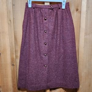 John Meyer Vintage Purple Button up Skirt Fits Small